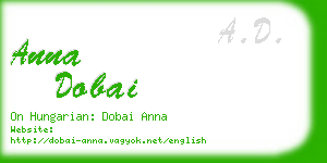 anna dobai business card